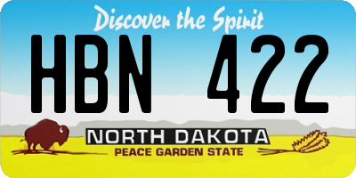 ND license plate HBN422