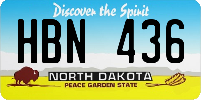 ND license plate HBN436