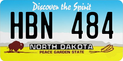ND license plate HBN484