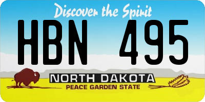 ND license plate HBN495