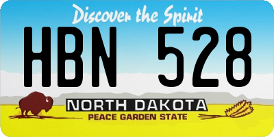 ND license plate HBN528