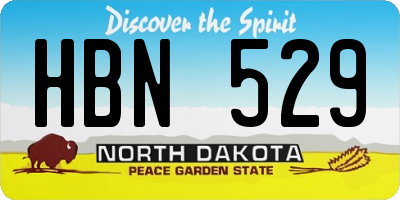 ND license plate HBN529