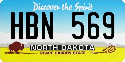 ND license plate HBN569