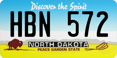 ND license plate HBN572
