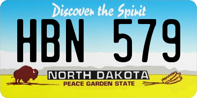 ND license plate HBN579