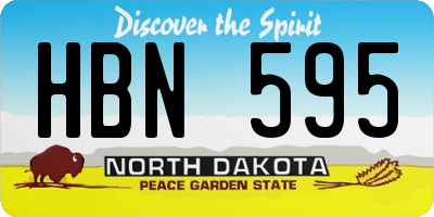 ND license plate HBN595