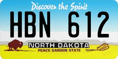 ND license plate HBN612