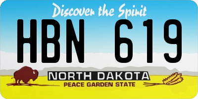 ND license plate HBN619