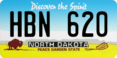 ND license plate HBN620