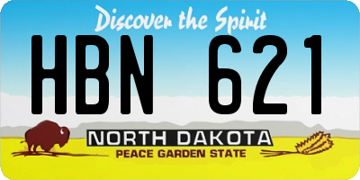 ND license plate HBN621