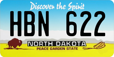 ND license plate HBN622