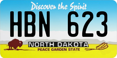 ND license plate HBN623