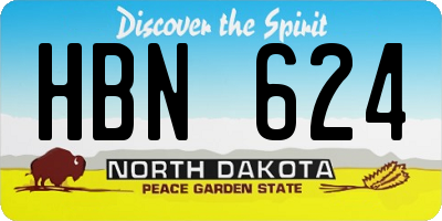 ND license plate HBN624