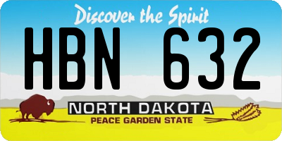 ND license plate HBN632