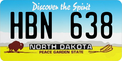ND license plate HBN638