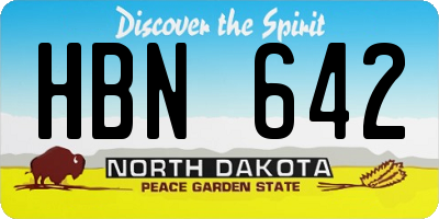 ND license plate HBN642