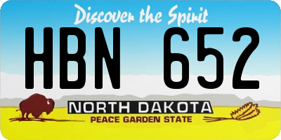 ND license plate HBN652