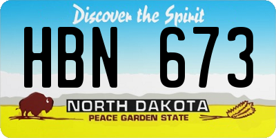 ND license plate HBN673