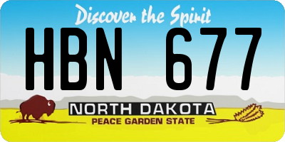 ND license plate HBN677