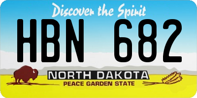 ND license plate HBN682