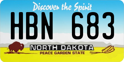 ND license plate HBN683