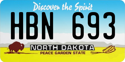 ND license plate HBN693