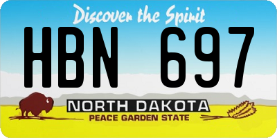 ND license plate HBN697