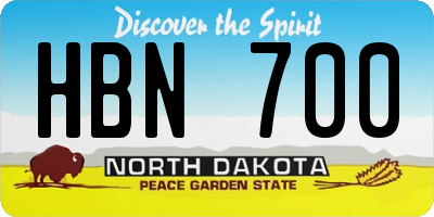 ND license plate HBN700
