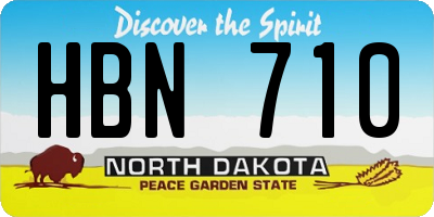 ND license plate HBN710