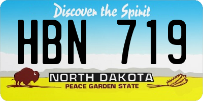 ND license plate HBN719