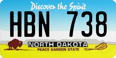 ND license plate HBN738