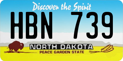 ND license plate HBN739