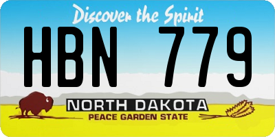 ND license plate HBN779