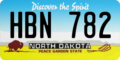 ND license plate HBN782