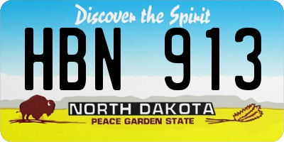 ND license plate HBN913