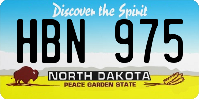 ND license plate HBN975