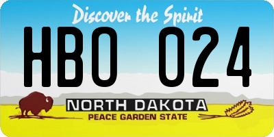 ND license plate HBO024