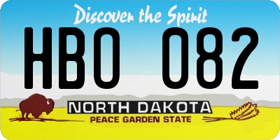 ND license plate HBO082