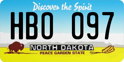 ND license plate HBO097