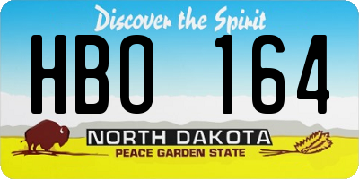 ND license plate HBO164