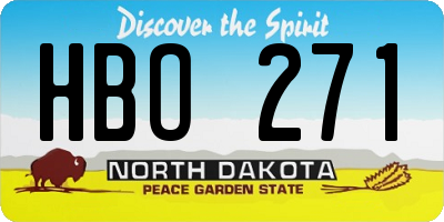 ND license plate HBO271