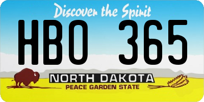 ND license plate HBO365