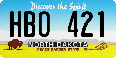 ND license plate HBO421