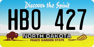 ND license plate HBO427