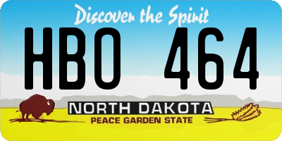 ND license plate HBO464