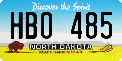 ND license plate HBO485