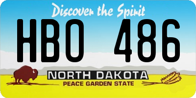 ND license plate HBO486