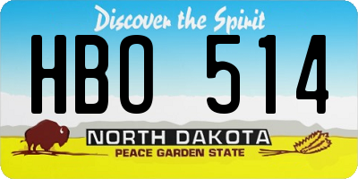 ND license plate HBO514