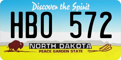 ND license plate HBO572