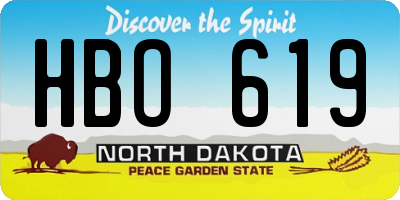 ND license plate HBO619